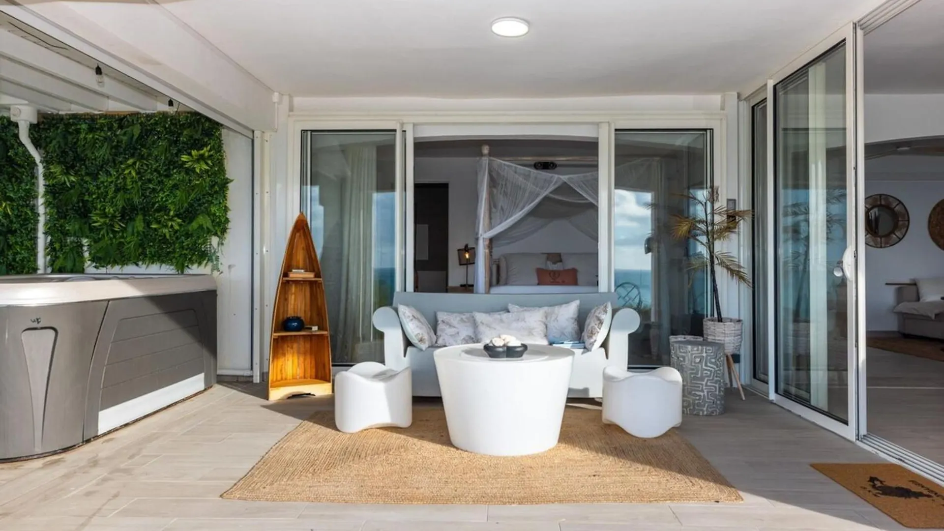 Lägenhet Mont Choisy Vue Imprenable Sur La Mer Et Spa 2Bdcanape Grand Case